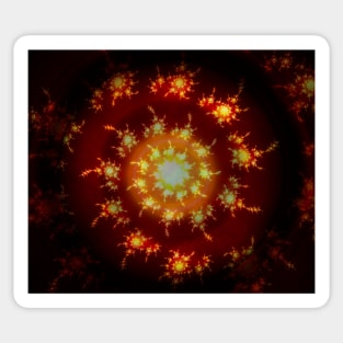 Flame Spiral - an abstraction Sticker